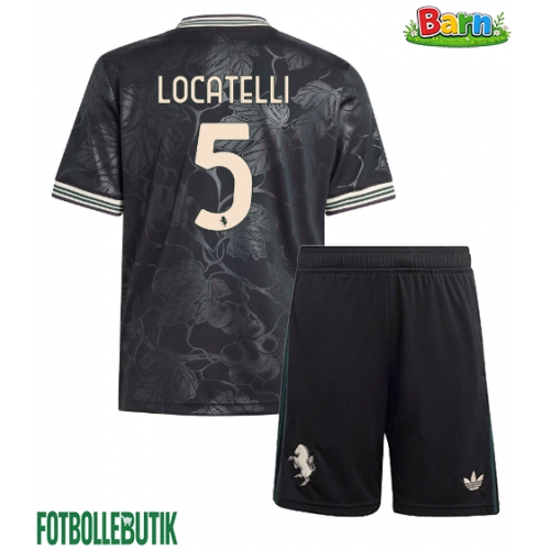 Juventus Manuel Locatelli #5 Tredjeställ Barn 2025-26 Kortärmad (+ Korta byxor)